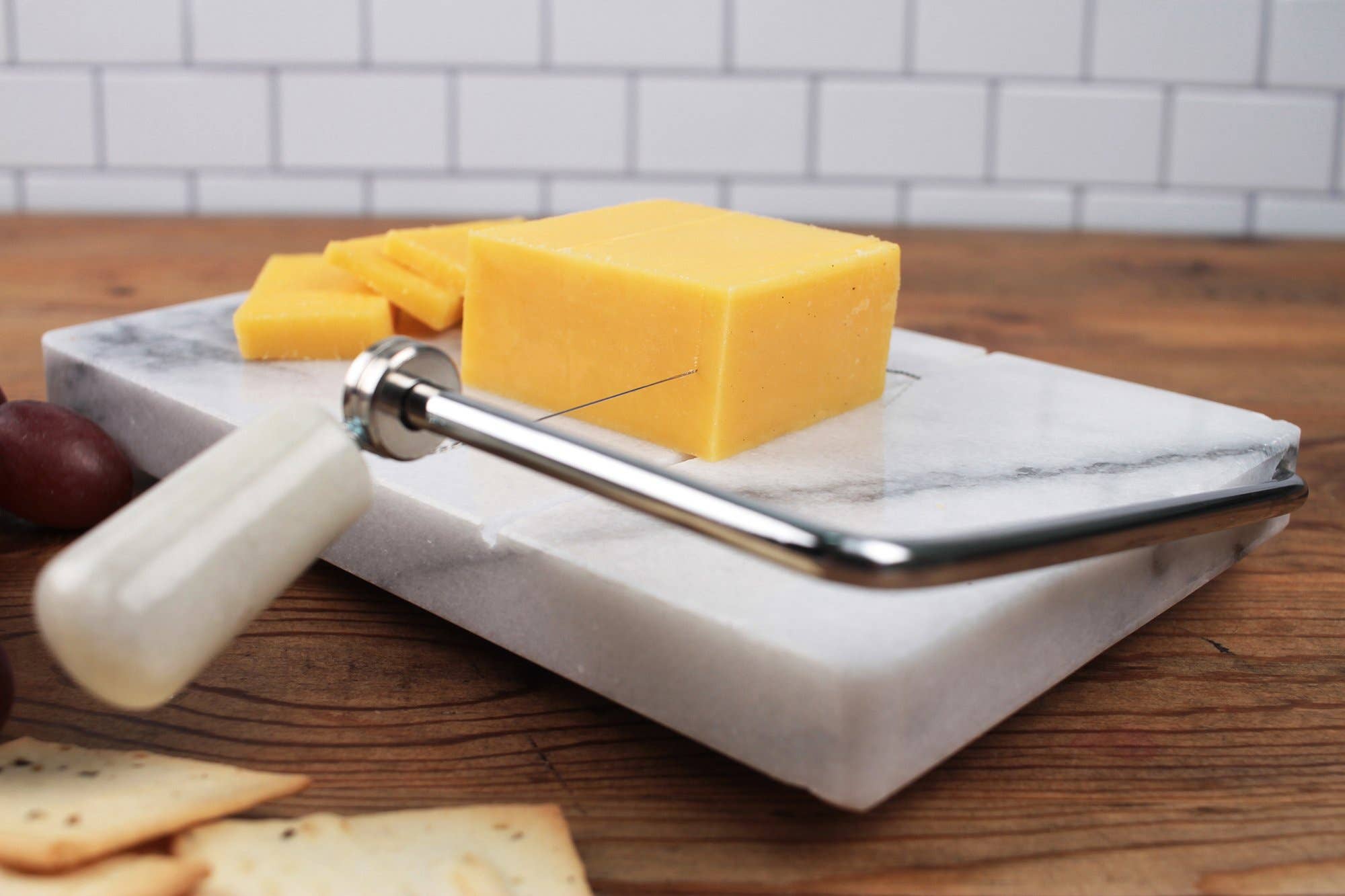 White Marble Cheese Slicer