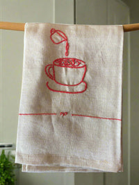 Woven Linen & Cotton Blend Tea Towel, 4 Styles