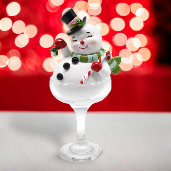 Retro Santa in Martini Glass