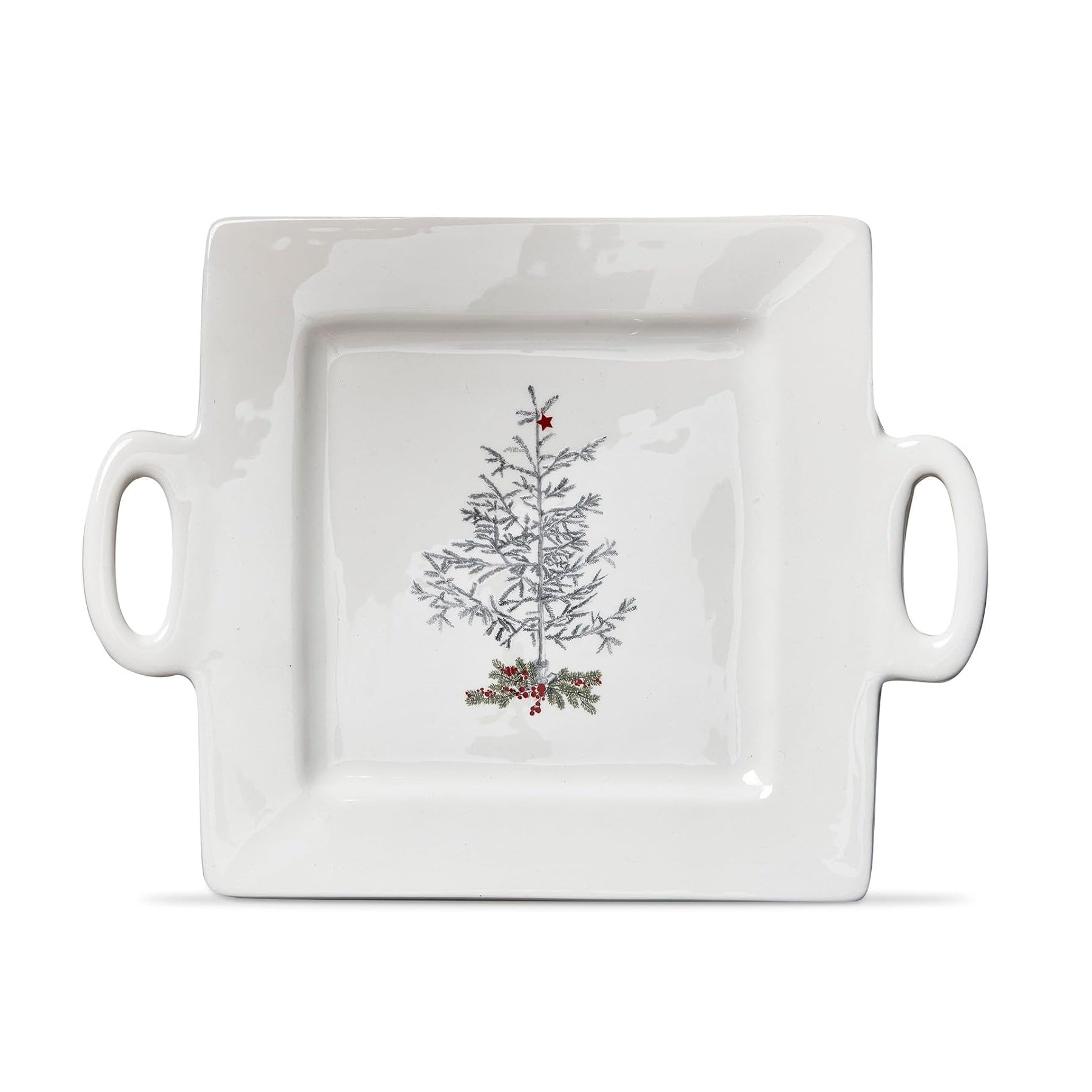 tag Farmhouse Christmas Square Platter