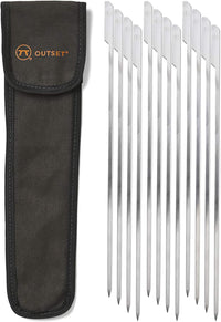 Outset Stainless Steel Paddle Skewers w/Storage Bag