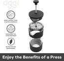 OGGI Three Cup Coffee Press- Black