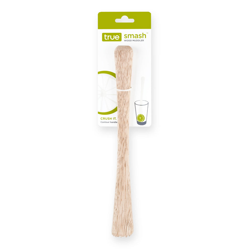 Smash™ Natural Wood Muddler w/ Serrated Base