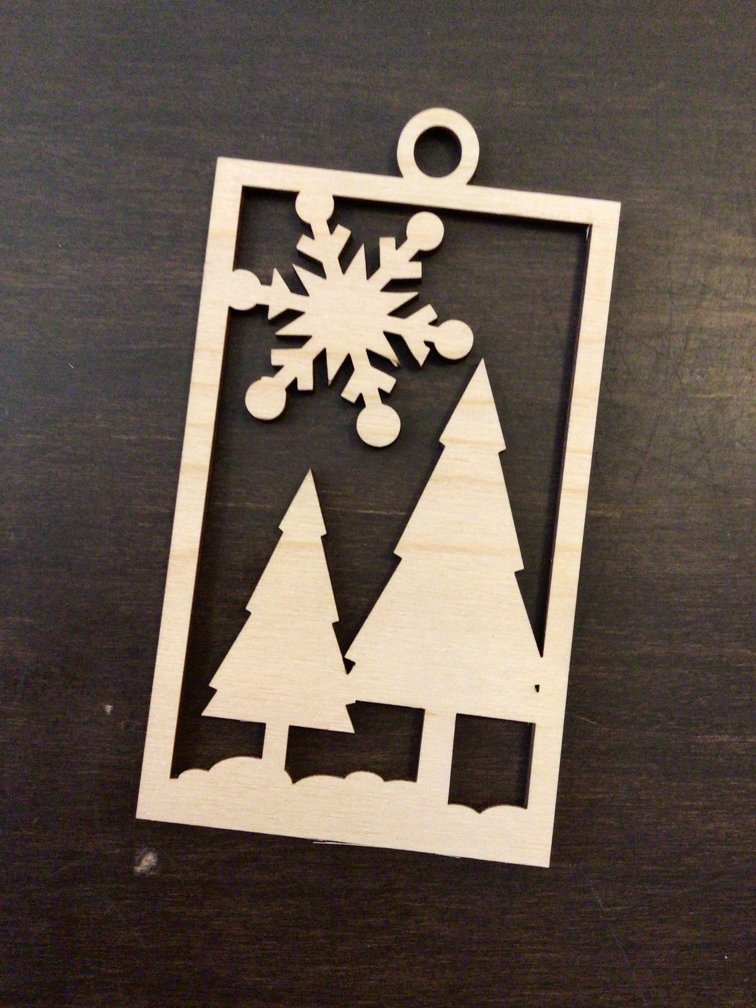 Die Cut Wood Ornaments