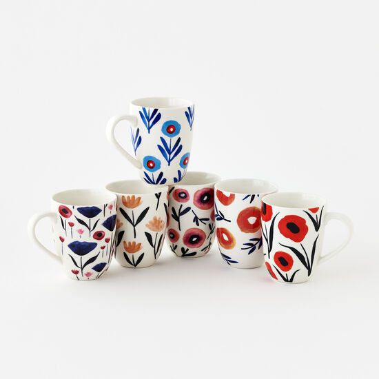 Poppy Design Mug,6 Asst.