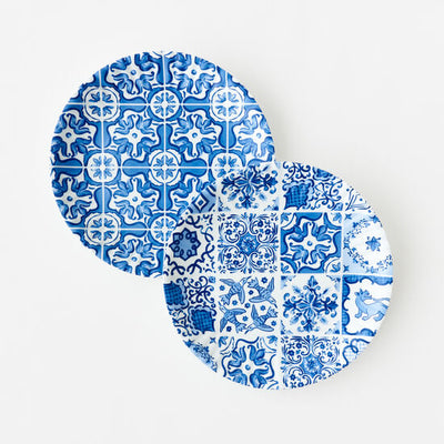 Blue & White Chinoiserie 'Paper' Plate,Melamine,Set/4