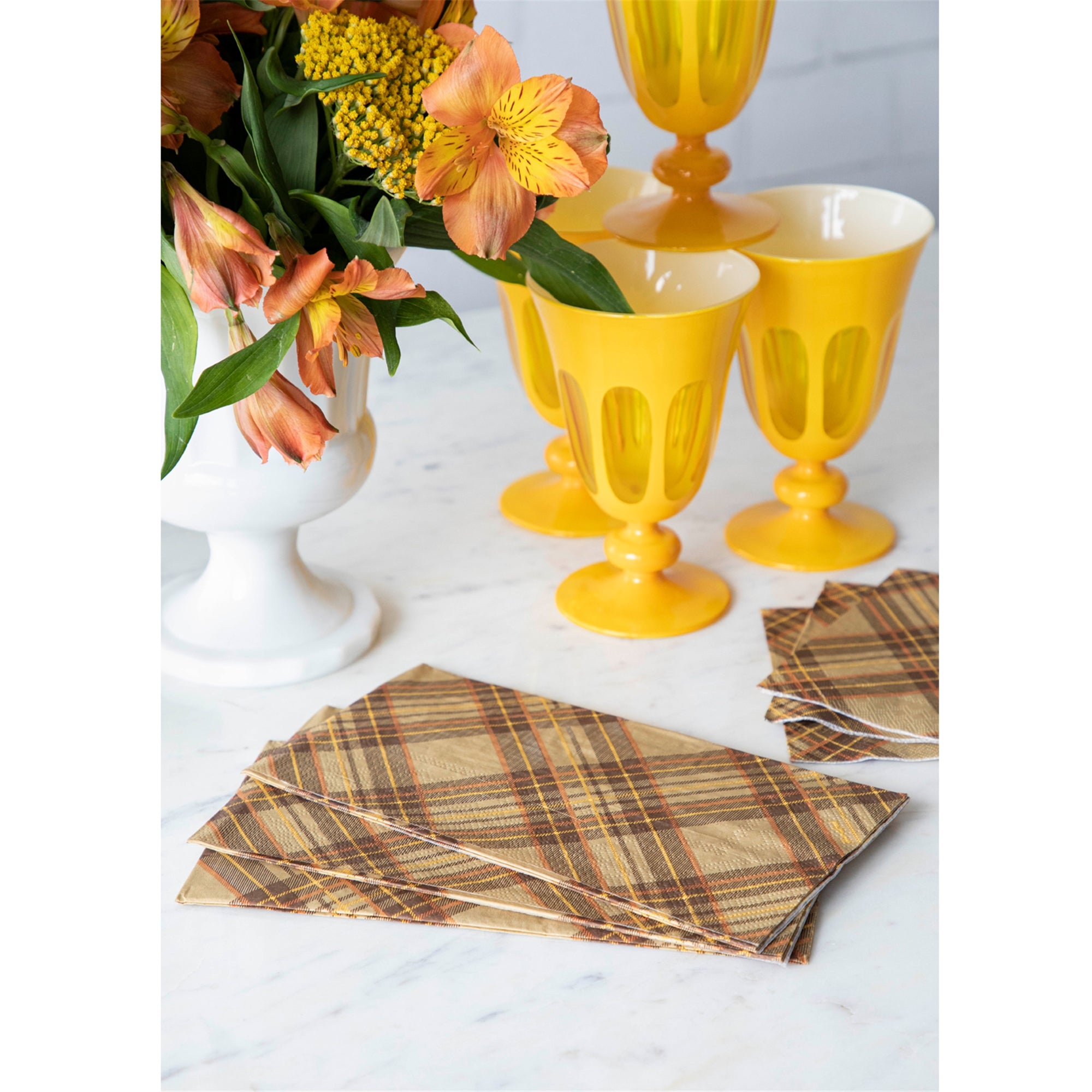 Hester & Cook Autumn Plaid  Napkins