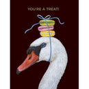 Hester & Cook 'Macaroon Swan' Card