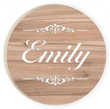 Faux Woodgrain Car Coaster - Customizable