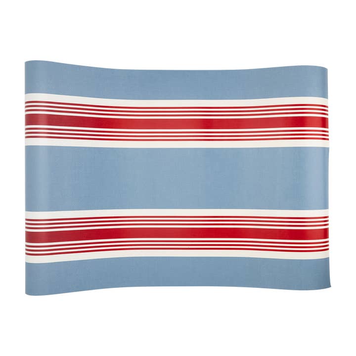 Hamptons Striped Paper Table Runner