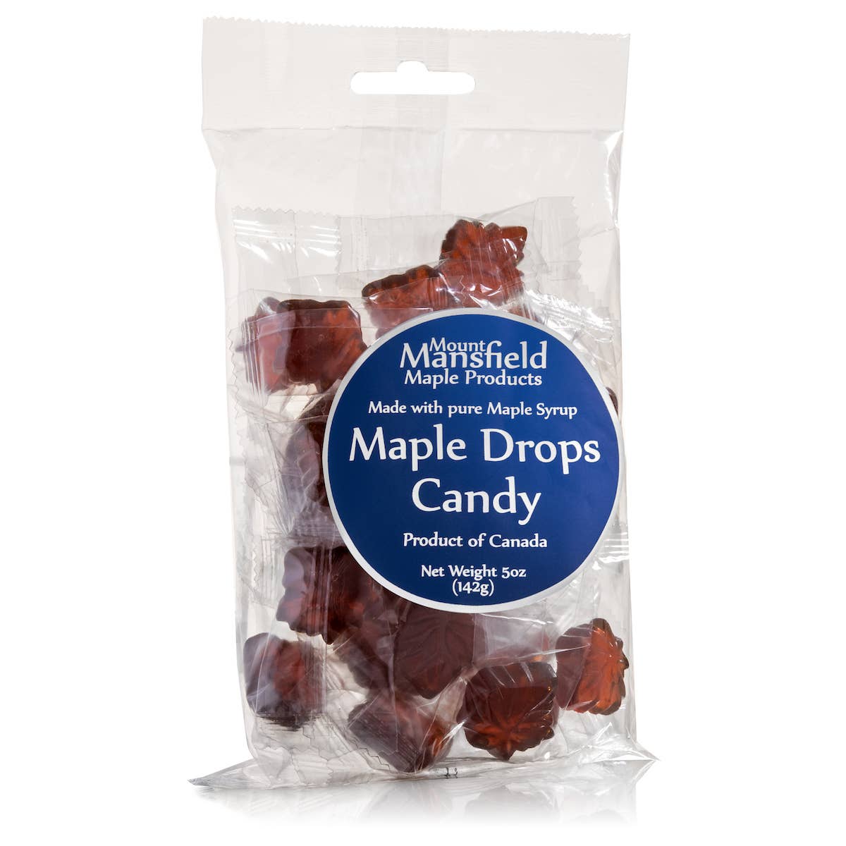 5oz Clear Bag (approx. 22 Candies) Maple Drops Candy