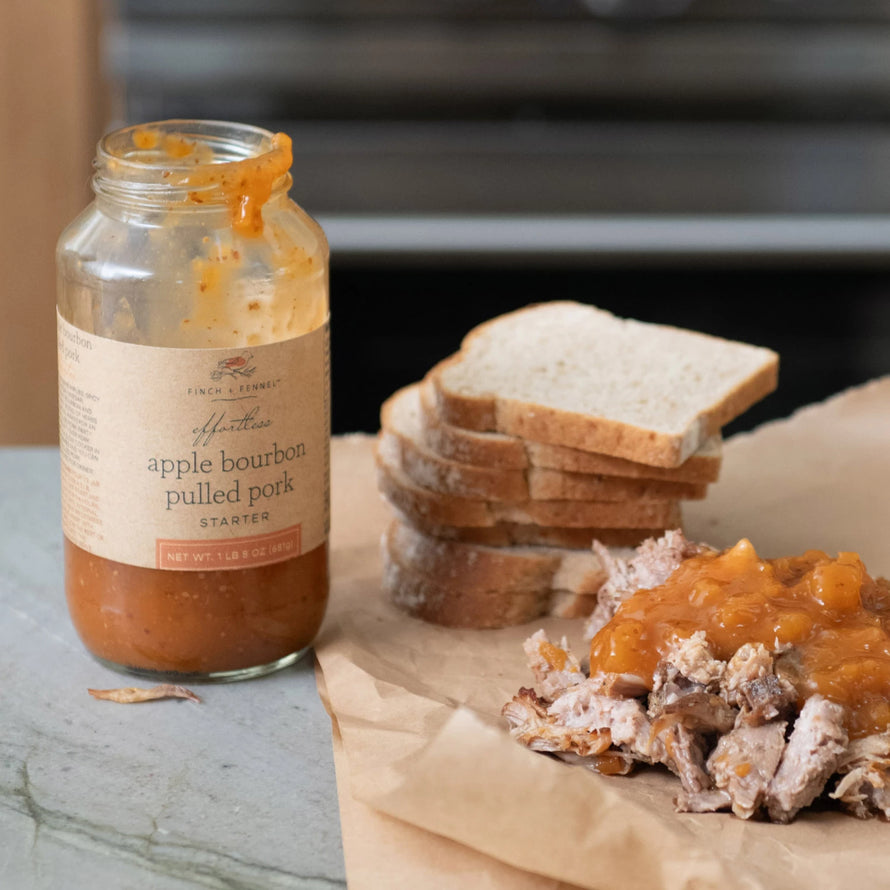 Finch & Fennel Seasoning- Effortless Apple Bourbon Pulled Pork Starter