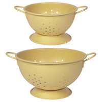 Matte Steel Colander Set/2 Yellow