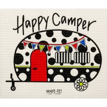 Happy Camper  Swedish Cloth