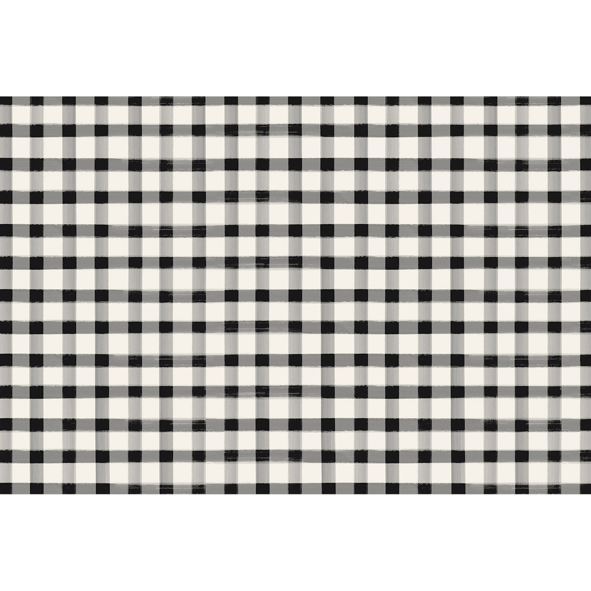 Black Painted Check Placemat