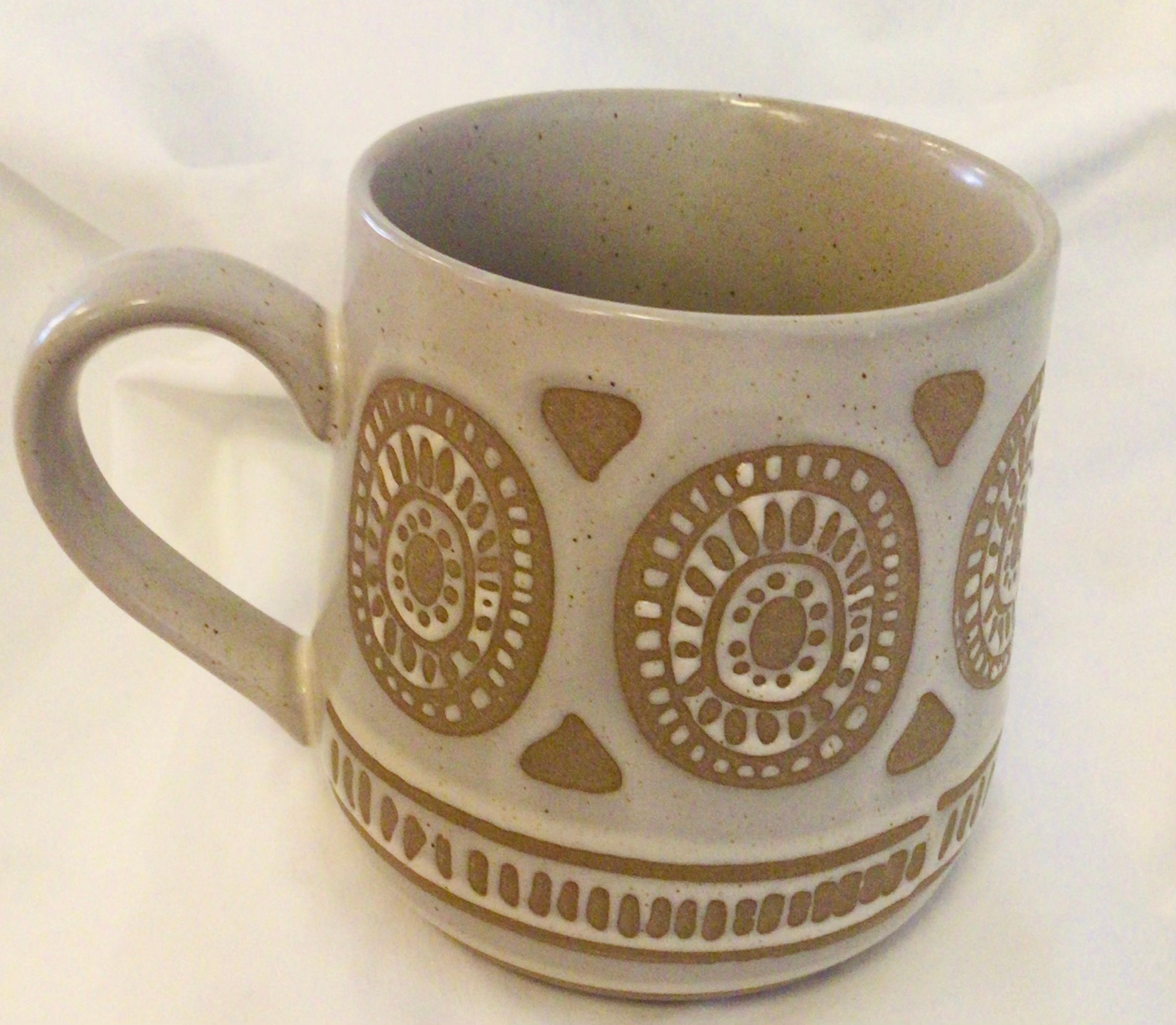 Hand-Painted Stoneware Mug, 3 Styles