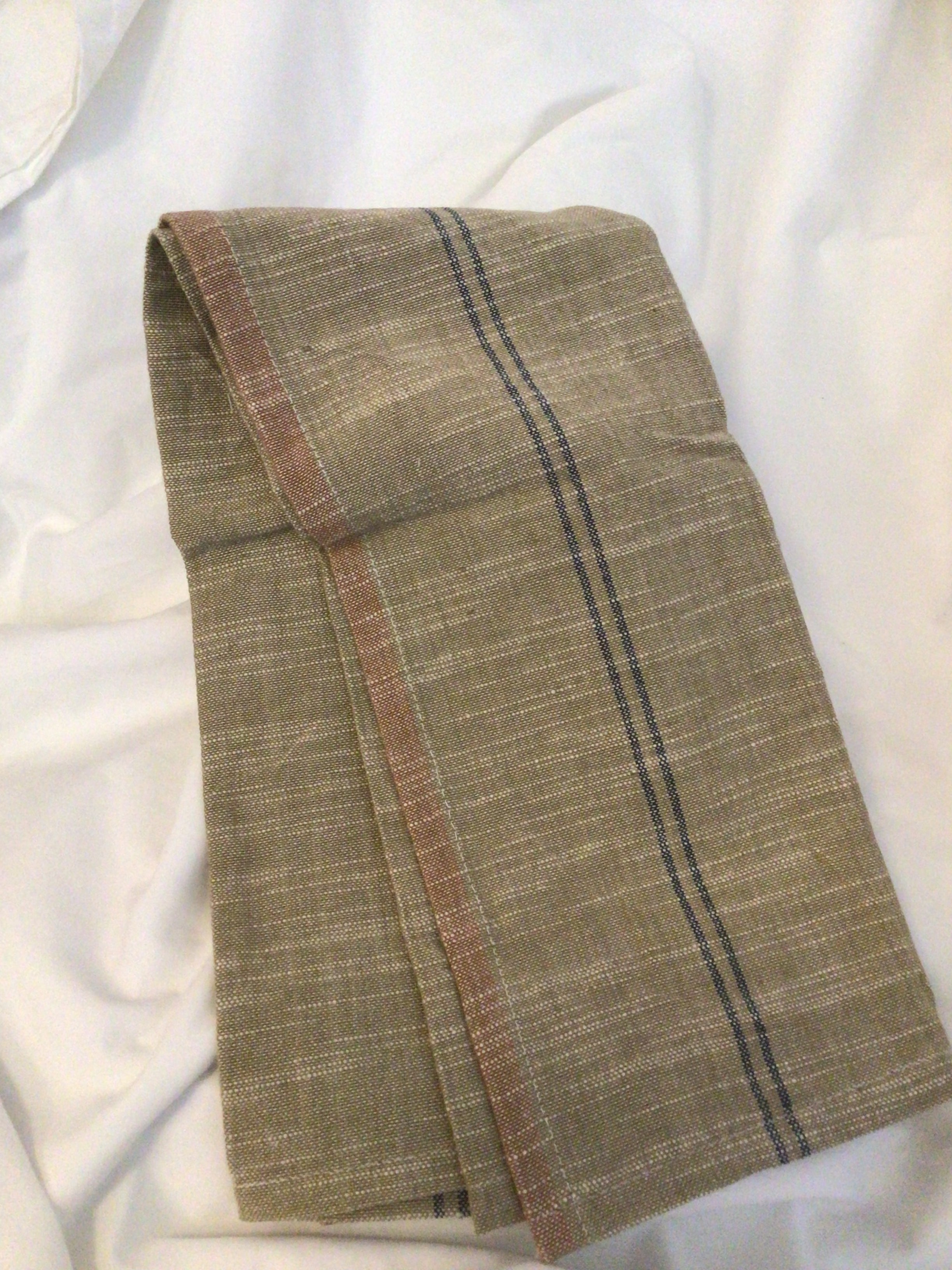 Woven Cotton Tea Towel with Stripes